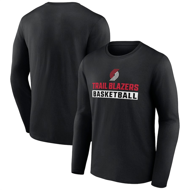Men's Portland Trail Blazers Black Let's Go Long Sleeve T-Shirt